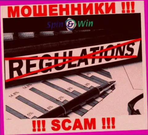 Будьте крайне осторожны, у internet мошенников Спин Вин нет регулятора