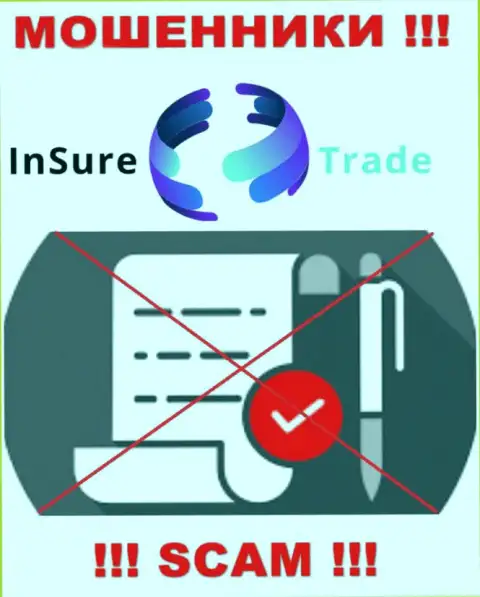 Верить Insure Trade довольно-таки рискованно ! На своем веб-портале не размещают лицензию на осуществление деятельности