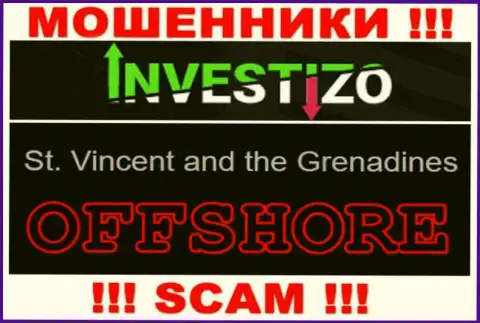 Поскольку Investizo пустили свои корни на территории Сент-Винсент и Гренадины, прикарманенные финансовые вложения от них не забрать