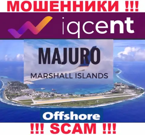 Офшорная регистрация IQCent на территории Маджуро, Маршалловы Острова, позволяет накалывать клиентов