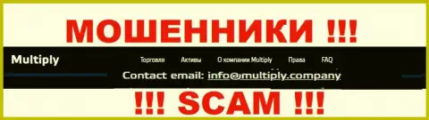 По различным вопросам к интернет-мошенникам Мультипли, можете писать им на адрес электронной почты