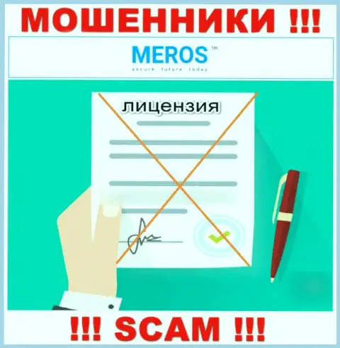 Компания МеросТМ Ком не имеет лицензию на деятельность, ведь internet мошенникам ее не дают