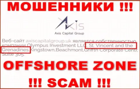 Axis Capital Group это интернет-мошенники, их адрес регистрации на территории St. Vincent and the Grenadines