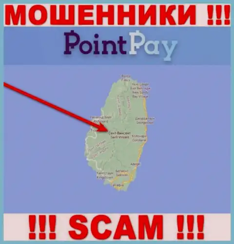 Противозаконно действующая контора Point Pay LLC имеет регистрацию на территории - St. Vincent & the Grenadines