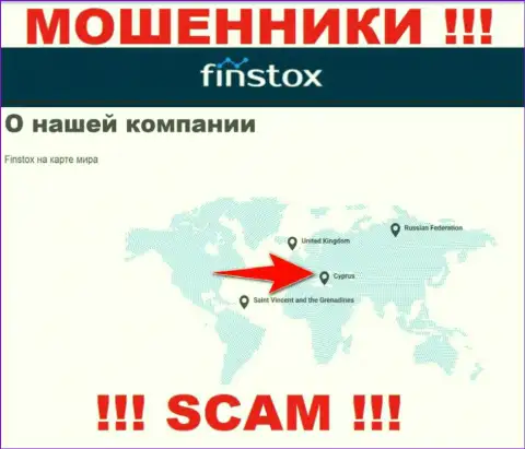 Финстокс - интернет мошенники, их адрес регистрации на территории Cyprus