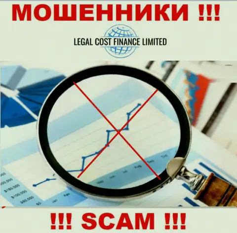Legal-Cost-Finance Com промышляют незаконно - у указанных интернет воров не имеется регулятора и лицензии, будьте бдительны !!!