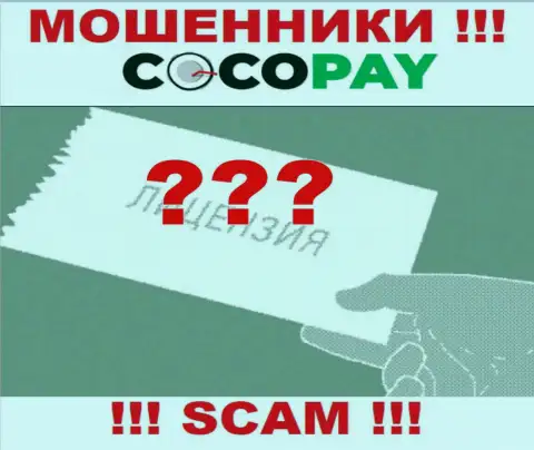 Осторожнее, организация Coco Pay не получила лицензию - это internet-ворюги
