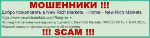 New Rich Markets - ВОРЫ !!! SCAM !!!