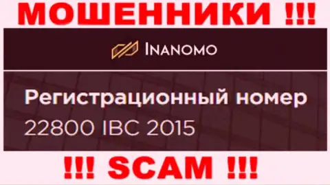 Номер регистрации организации Inanomo: 22800 IBC 2015