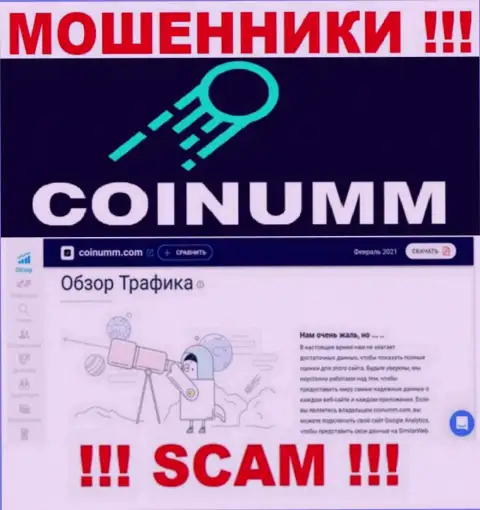 Данных об лохотронщиках Coinumm Com на веб-сайте симиларвеб нет