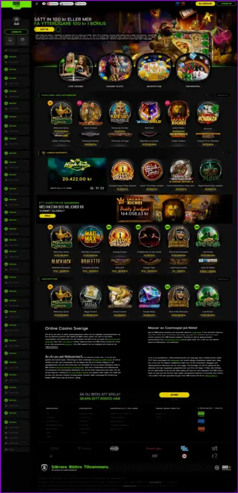Вранье на страничках сайта жуликов 888 Casino