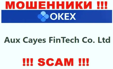 Aux Cayes FinTech Co. Ltd - это организация, которая руководит интернет мошенниками OKEx Com