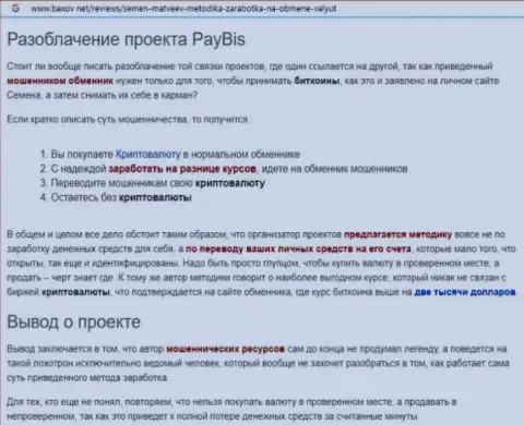 PayBis вложения назад не выводит, даже стараться не нужно (обзор проделок)