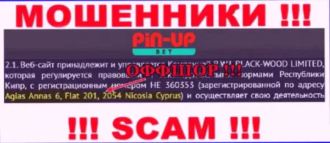 Pin Up Bet это МОШЕННИКИ, спрятались в оффшорной зоне по адресу: Agias Annas 6, Flat 201, 2054 Nicosia Cyprus