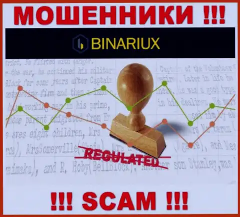Будьте очень внимательны, Binariux - это РАЗВОДИЛЫ !!! Ни регулирующего органа, ни лицензионного документа у них нет