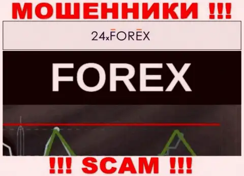 Не вводите средства в 24 ИксФорекс, направление деятельности которых - FOREX