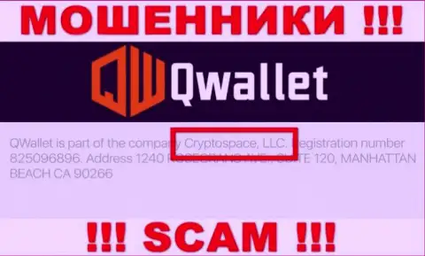 На официальном онлайн-сервисе QWallet говорится, что этой организацией руководит Криптоспейс ЛЛК