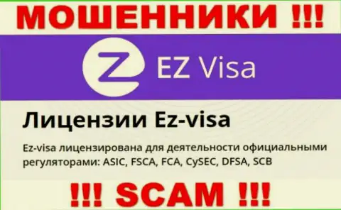 Противозаконно действующая организация EZVisa крышуется кидалами - ASIC