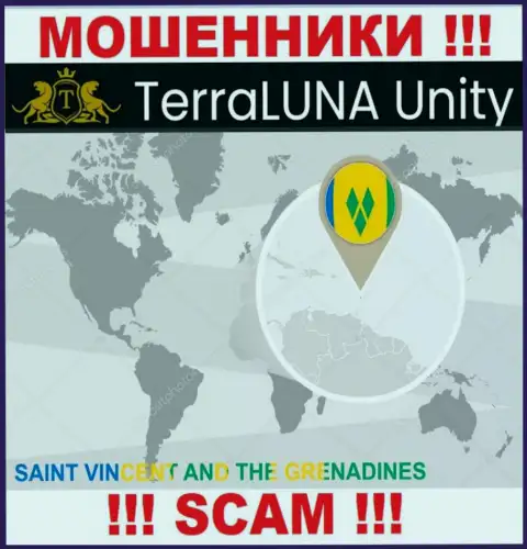Юридическое место регистрации internet-мошенников TerraLunaUnity Com - St. Vincent and the Grenadines