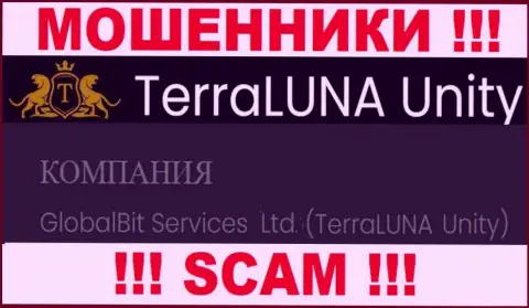 Аферисты TerraLuna Unity не скрыли свое юридическое лицо - это GlobalBit Services