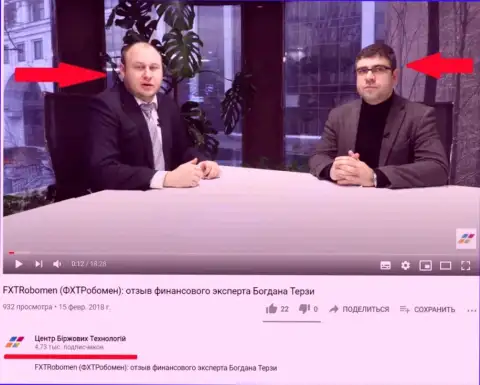 Bogdan Terzi и Троцько Богдан на официальном YouTube-канале Центр Биржевых Технологий