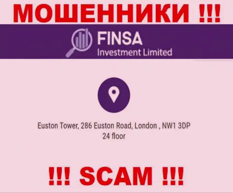 Избегайте работы с Finsa - эти internet-мошенники засветили левый адрес