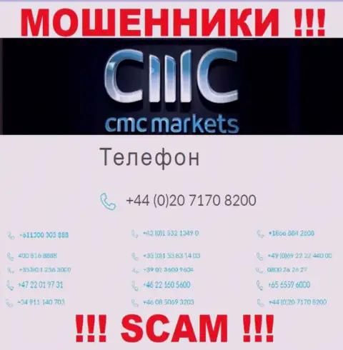 Ваш телефон попался на удочку мошенников CMC Markets - ждите звонков с разных телефонов