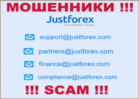 Не стоит контактировать с Just Forex, даже посредством их почты, так как они мошенники