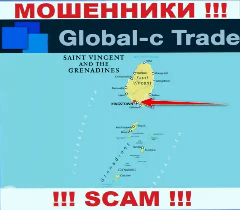 Будьте очень внимательны мошенники GlobalC Trade зарегистрированы в офшорной зоне на территории - Kingstown, St. Vincent and the Grenadines
