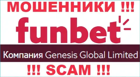 Инфа о юридическом лице организации Фун Бет, это Genesis Global Limited