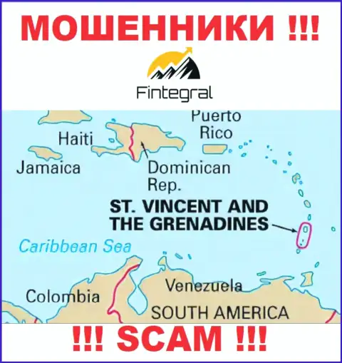 St. Vincent and the Grenadines - здесь юридически зарегистрирована противоправно действующая организация Fintegral World