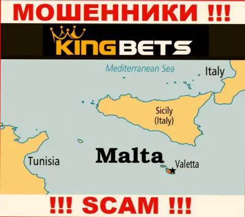 KingBets - это интернет шулера, имеют оффшорную регистрацию на территории Malta