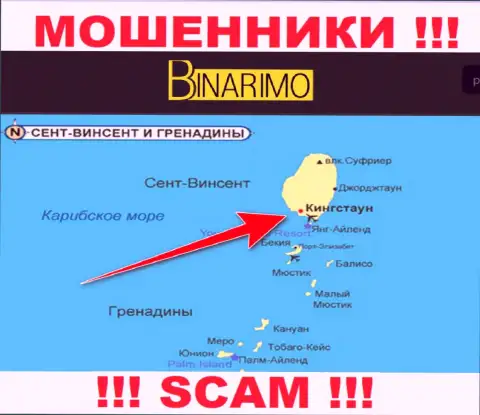 Компания Binarimo - это мошенники, отсиживаются на территории Kingstown, St. Vincent and the Grenadines, а это офшор