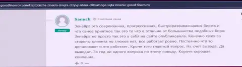 Отзыв реально существующего валютного игрока дилингового центра Zineera Com, взятый с сайта Gorodfinansov Com