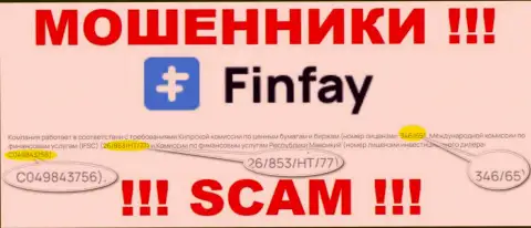 На интернет-ресурсе Fin Fay приведена их лицензия, но это наглые мошенники - не надо доверять им