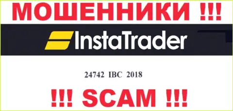 Не взаимодействуйте с компанией Insta Trader, регистрационный номер (24742IBC2018) не основание вводить средства