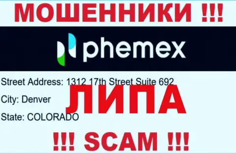 Оффшорная юрисдикция организации PhemEX Com на ее интернет-ресурсе приведена фейковая, будьте очень бдительны !!!